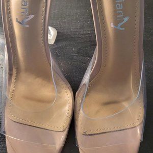 Womens Clear Heels Sandals